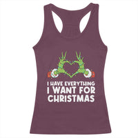 Funny Elf Hand Christmas Racerback Tank Top I Have Everything I Want For Christmas - Wonder Print Shop