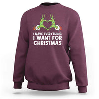 Funny Elf Hand Christmas Sweatshirt I Have Everything I Want For Christmas - Wonder Print Shop