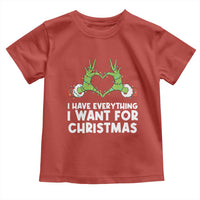Funny Elf Hand Christmas Toddler T Shirt I Have Everything I Want For Christmas - Wonder Print Shop