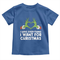 Funny Elf Hand Christmas Toddler T Shirt I Have Everything I Want For Christmas - Wonder Print Shop