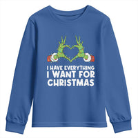 Funny Elf Hand Christmas Youth Sweatshirt I Have Everything I Want For Christmas - Wonder Print Shop