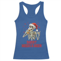 Funny Skeleton Beer Christmas Racerback Tank Top Daddy Needs A Beer - Wonder Print Shop