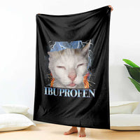 Funny Cat Meme Throw Blanket Ibuprofen Silly Kitten - Wonder Print Shop