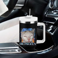 Funny Cat Meme Tumbler With Handle Ibuprofen Silly Kitten - Wonder Print Shop
