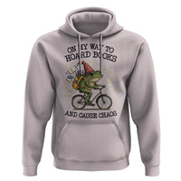 Funny Frog Meme Hoodie On My Way to Hoard Books and Cause Chaos - Wonder Print Shop