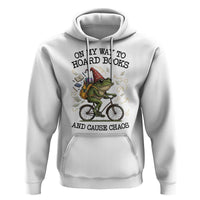 Funny Frog Meme Hoodie On My Way to Hoard Books and Cause Chaos - Wonder Print Shop