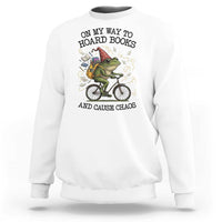 Funny Frog Meme Sweatshirt On My Way to Hoard Books and Cause Chaos - Wonder Print Shop