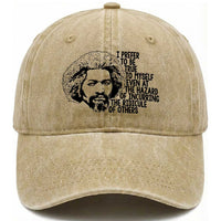 Frederick Douglass Pride Quote Washed Cotton Baseball Cap