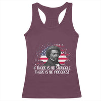 Frederick Douglass American Flag Racerback Tank Top Is There Is No Struggle There Is No Progress - Wonder Print Shop