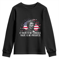 Frederick Douglass American Flag Youth Sweatshirt Is There Is No Struggle There Is No Progress - Wonder Print Shop
