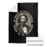 Frederick Douglass Pride Quote Throw Blanket Is There Is No Struggle There Is No Progress - Wonder Print Shop
