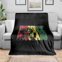 Frederick Douglass Throw Blanket Pan African Flag Black History Month - Wonder Print Shop