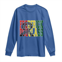 Frederick Douglass Long Sleeve Shirt Pan African Flag Black History Month - Wonder Print Shop