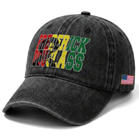 Frederick Douglass Washed Cotton Baseball Cap Pan African Flag Black History Month