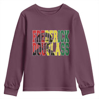 Frederick Douglass Youth Sweatshirt Pan African Flag Black History Month - Wonder Print Shop