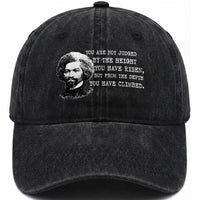 Frederick Douglass Quote Washed Cotton Baseball Cap Black History Month