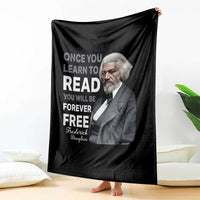 Frederick Douglass Freedom Quote Throw Blanket Once You Learn to Read - Wonder Print Shop