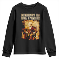 Frederick Douglass Quote Youth Sweatshirt Once You Learn to Read - Wonder Print Shop