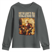 Frederick Douglass Quote Youth Sweatshirt Once You Learn to Read - Wonder Print Shop