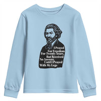 Frederick Douglass Inspirational Quote Youth Sweatshirt Black History Month - Wonder Print Shop
