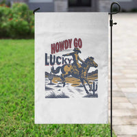 Howdy Go Lucky Garden Flag Funny Cowboy St Patrick's Day
