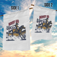 Howdy Go Lucky Garden Flag Funny Cowboy St Patrick's Day