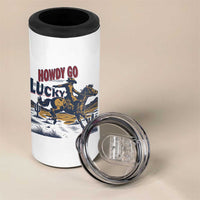 Howdy Go Lucky 4 in 1 Can Cooler Tumbler Funny Cowboy St Patrick's Day