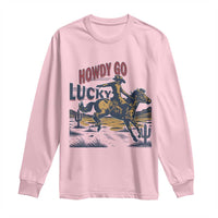 Howdy Go Lucky Long Sleeve Shirt Funny Cowboy St Patrick's Day