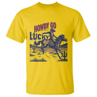 Howdy Go Lucky T Shirt Funny Cowboy St Patrick's Day