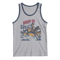 Howdy Go Lucky Tank Top Funny Cowboy St Patrick's Day