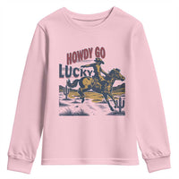 Howdy Go Lucky Youth Sweatshirt Funny Cowboy St Patrick's Day