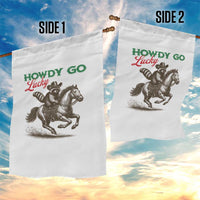 Howdy Go Lucky Garden Flag Cowboy Raccoon St Patrick's Day