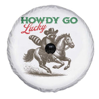 Howdy Go Lucky Spare Tire Cover Cowboy Raccoon St Patrick's Day