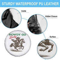 Howdy Go Lucky Spare Tire Cover Cowboy Raccoon St Patrick's Day
