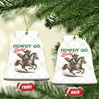 Howdy Go Lucky Ceramic Ornament Cowboy Raccoon St Patrick's Day