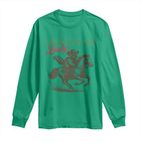 Howdy Go Lucky Long Sleeve Shirt Cowboy Raccoon St Patrick's Day