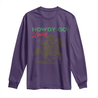 Howdy Go Lucky Long Sleeve Shirt Cowboy Raccoon St Patrick's Day