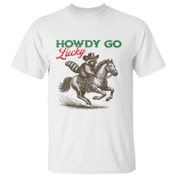 Howdy Go Lucky T Shirt Cowboy Raccoon St Patrick's Day