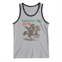 Howdy Go Lucky Tank Top Cowboy Raccoon St Patrick's Day