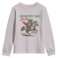Howdy Go Lucky Youth Sweatshirt Cowboy Raccoon St Patrick's Day