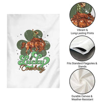 Lucky Cowboy Western Garden Flag Funny St Patrick's Day