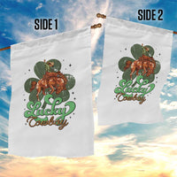 Lucky Cowboy Western Garden Flag Funny St Patrick's Day