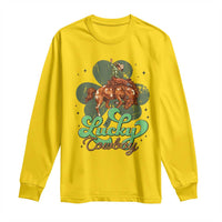 Lucky Cowboy Western Long Sleeve Shirt Funny St Patrick's Day