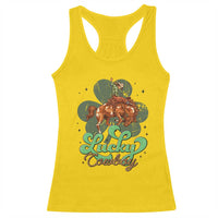 Lucky Cowboy Western Racerback Tank Top Funny St Patrick's Day