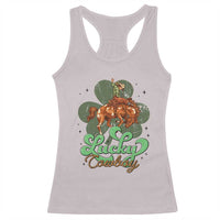 Lucky Cowboy Western Racerback Tank Top Funny St Patrick's Day