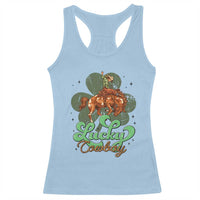 Lucky Cowboy Western Racerback Tank Top Funny St Patrick's Day
