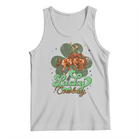 Lucky Cowboy Western Tank Top Funny St Patrick's Day