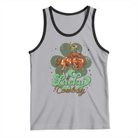 Lucky Cowboy Western Tank Top Funny St Patrick's Day