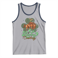 Lucky Cowboy Western Tank Top Funny St Patrick's Day