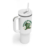 Howdy Go Lucky Tumbler With Handle Green Cowboy Boots St Patrick's Day